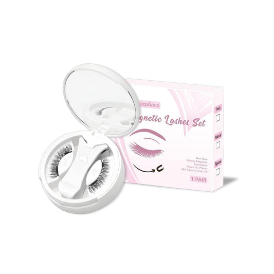 HKM-469139 Magnetic False Eyelashes Set - Includes 1/2/3 Pairs of Strips, Made with Chemical Fiber