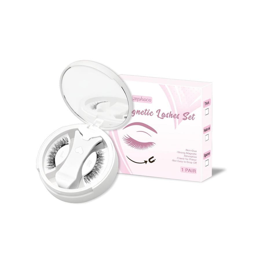 HKM-469139 Magnetic False Eyelashes Set - Includes 1/2/3 Pairs of Strips, Made with Chemical Fiber