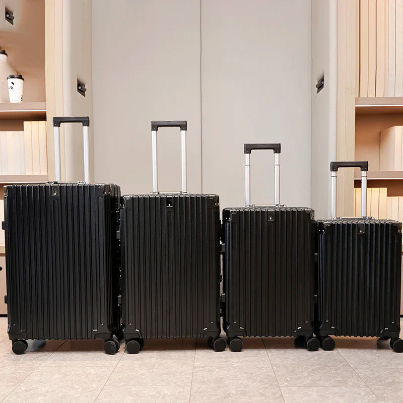 HKM-469139 Unisex 20" 22" 24" 26" Durable PC Luggage Set with Spinner Wheels and TSA Lock