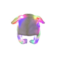 HKM-469203 Plush Rabbit Hat with Moving Ears and Colourful LED Lights