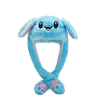 HKM-469203 Plush Rabbit Hat with Moving Ears and Colourful LED Lights