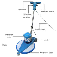 HKM-469331 1800W 20-Inch High-Speed Burnisher and Polishing Machine for Floor Tile Cleaning