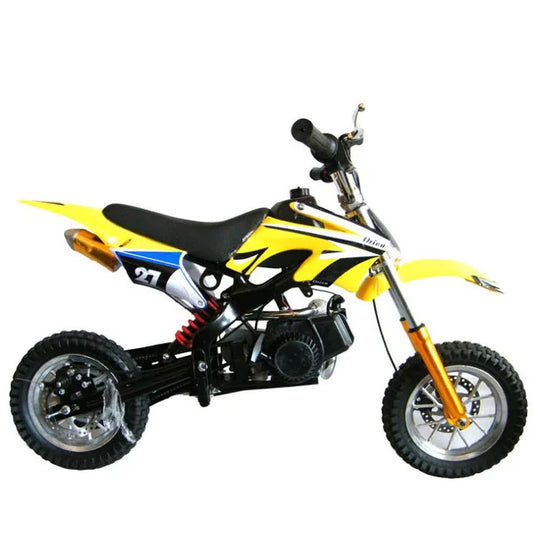 HKM-469331 49cc Kids Dirt Bike with Electric Start, Max Speed 30KM/H, Dual Disc Brakes, 8/10 Inch Wheels