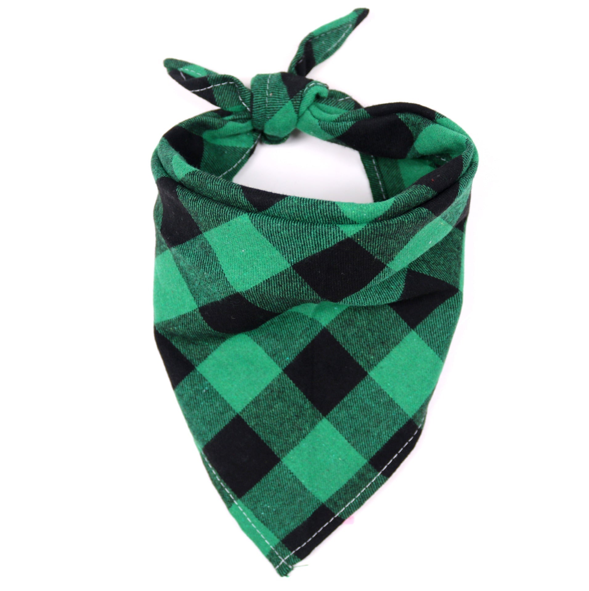 HKM-4694205 Large Cotton Pet Saliva Towel - Classic Triangle Design in Various Colors