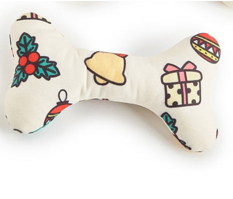 HKM-4695229 Plush Holiday Molar Toy for Dogs – Festive Santa Claus, Snowman, and Deer Designs
