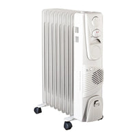 HKM-469523 2500W Oil-Filled Radiator Heater with 11 Fin Design for Indoor and Outdoor Use