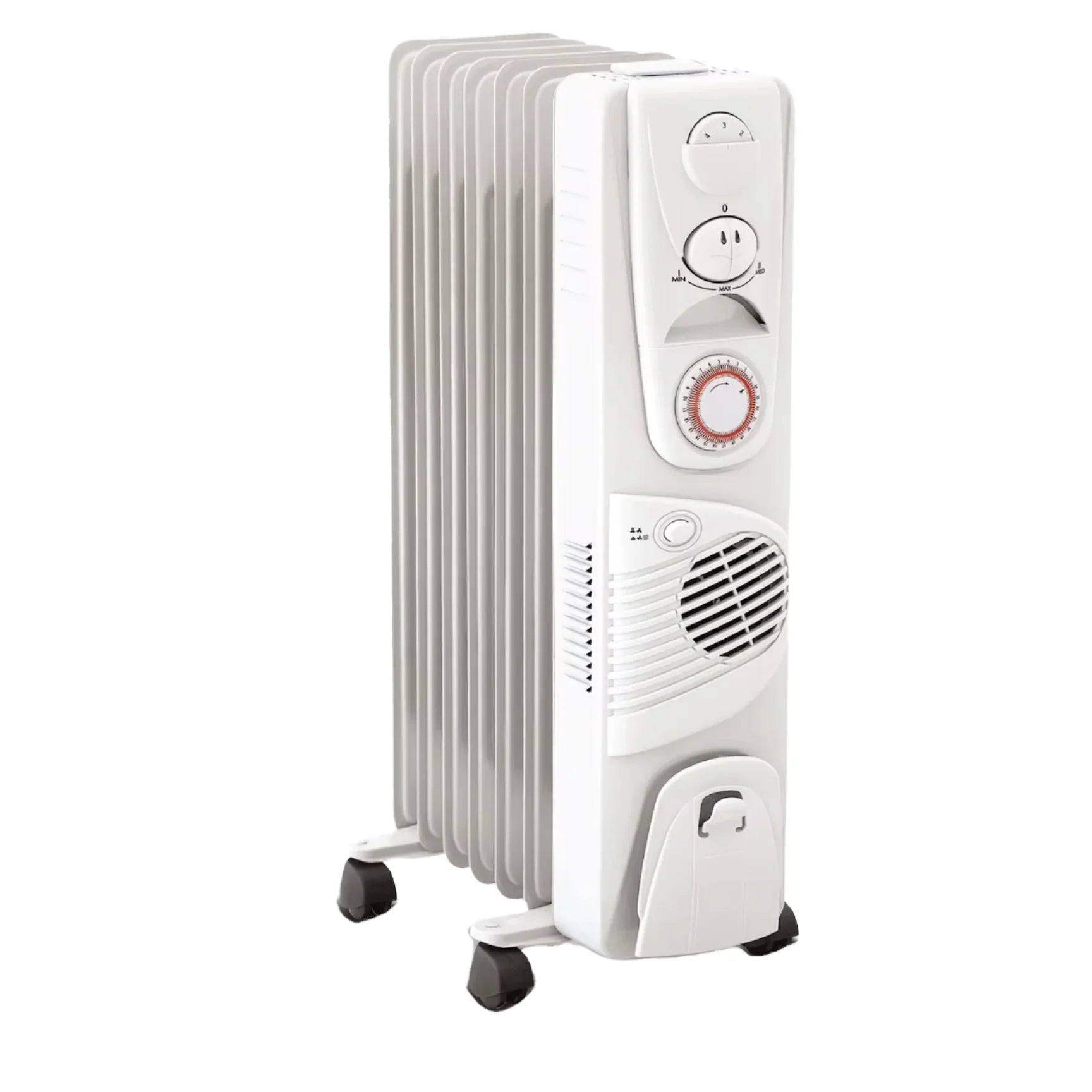 HKM-469523 2500W Oil-Filled Radiator Heater with 11 Fin Design for Indoor and Outdoor Use