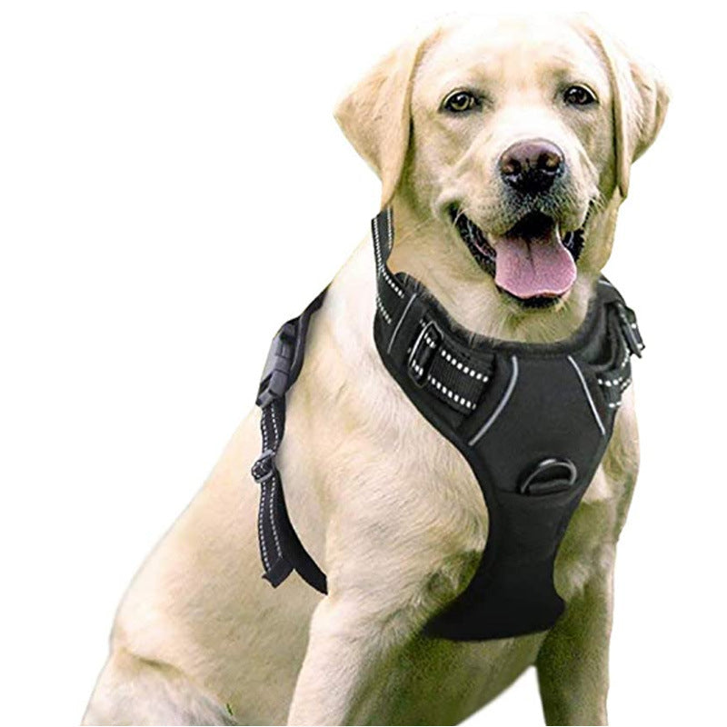HKM-4695869 Reflective Hand Holding Rope Vest for Dogs - Multiple Colors Available