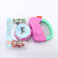 HKM-4696381 Retractable Nylon Dog Walking Leash - 3m Length, Automatic Control, Comfortable for All Dog Sizes