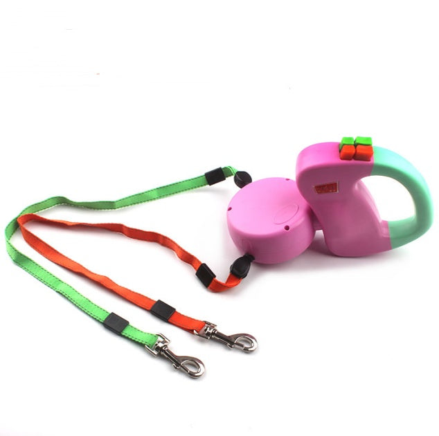 HKM-4696381 Retractable Nylon Dog Walking Leash - 3m Length, Automatic Control, Comfortable for All Dog Sizes