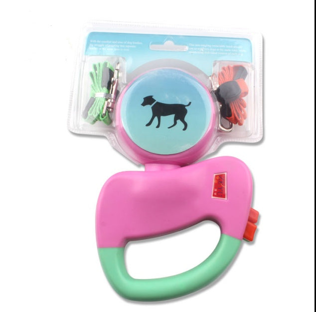 HKM-4696381 Retractable Nylon Dog Walking Leash - 3m Length, Automatic Control, Comfortable for All Dog Sizes