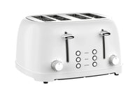 HKM-469651 Retro 4-Slice Stainless Steel Electric Pop-Up Toaster with Grill Feature