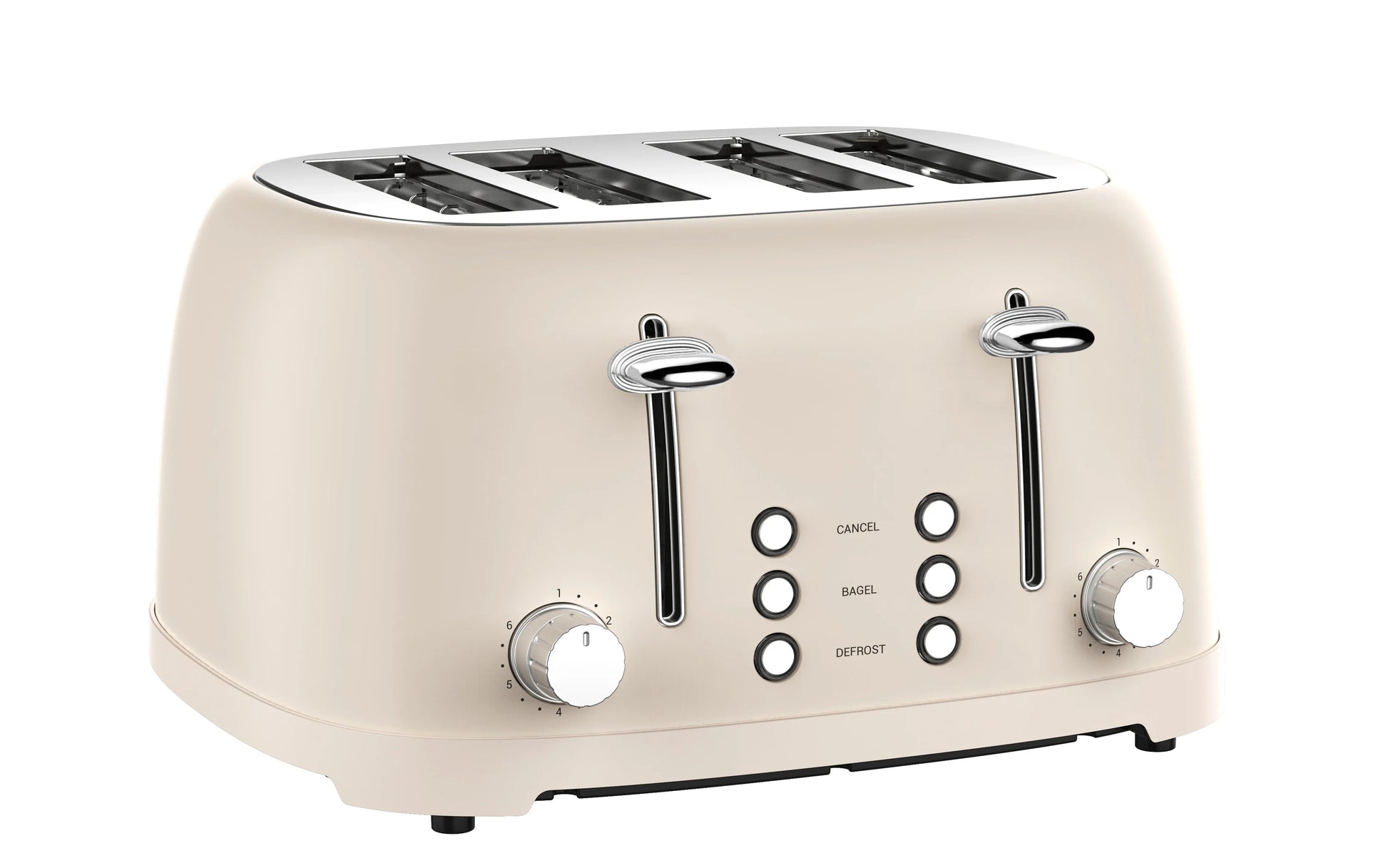 HKM-469651 Retro 4-Slice Stainless Steel Electric Pop-Up Toaster with Grill Feature