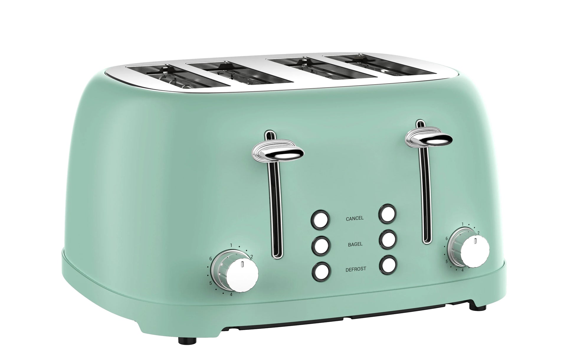 HKM-469651 Retro 4-Slice Stainless Steel Electric Pop-Up Toaster with Grill Feature