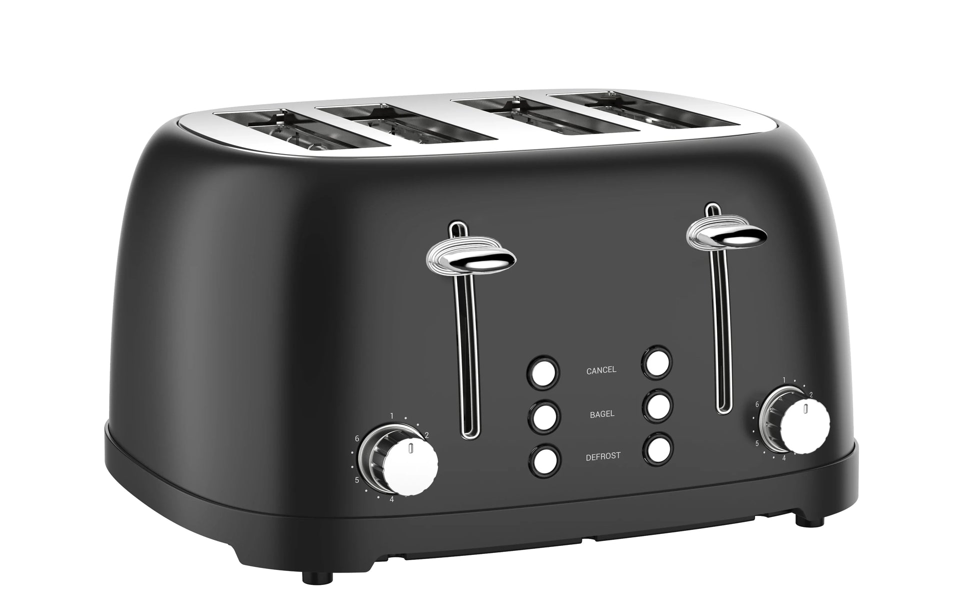HKM-469651 Retro 4-Slice Stainless Steel Electric Pop-Up Toaster with Grill Feature