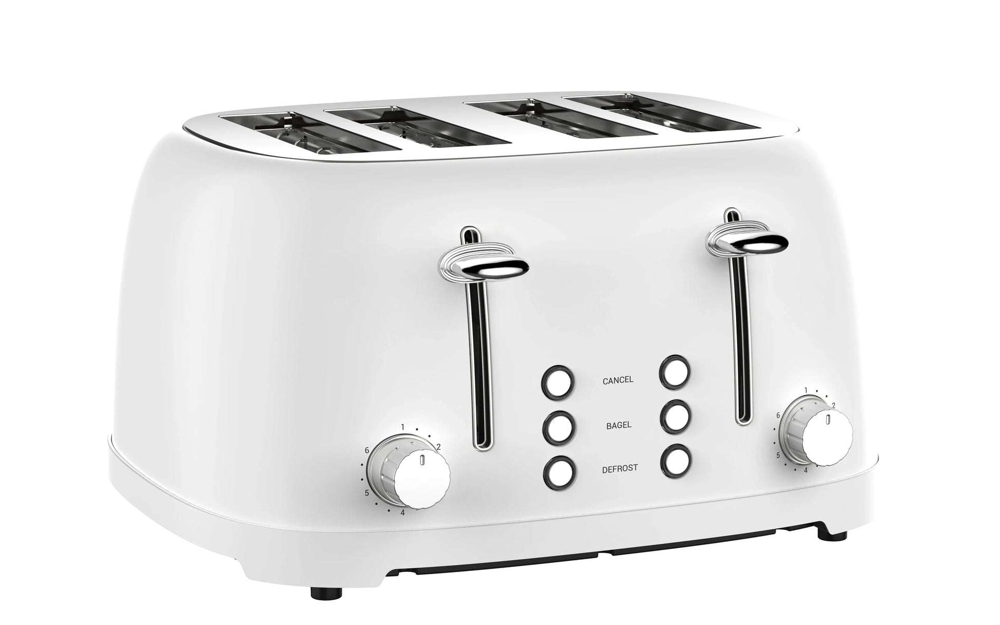 HKM-469651 Retro 4-Slice Stainless Steel Electric Pop-Up Toaster with Grill Feature