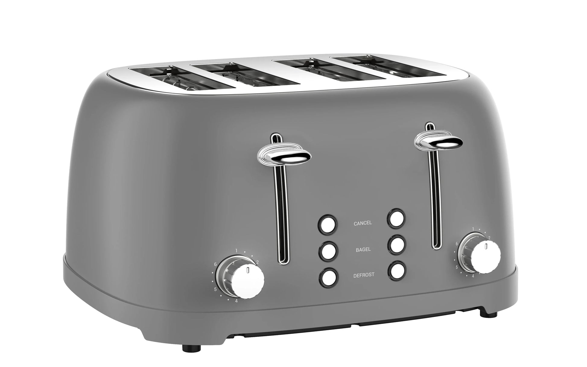 HKM-469651 Retro 4-Slice Stainless Steel Electric Pop-Up Toaster with Grill Feature