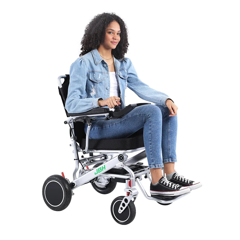 HKM-469779 Lightweight Electric Wheelchair with Foldable Aluminum Alloy Frame, 20km Range, 120kg Load Capacity