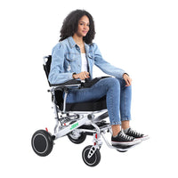 HKM-469779 Lightweight Electric Wheelchair with Foldable Aluminum Alloy Frame, 20km Range, 120kg Load Capacity