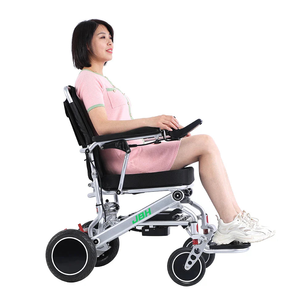 HKM-469779 Lightweight Electric Wheelchair with Foldable Aluminum Alloy Frame, 20km Range, 120kg Load Capacity
