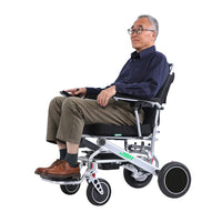 HKM-469779 Lightweight Electric Wheelchair with Foldable Aluminum Alloy Frame, 20km Range, 120kg Load Capacity