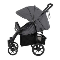 HKM-4699475 twin stroller side view with under-seat basket
