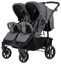 HKM-4699475 side-by-side twin stroller showcase with two raised seats