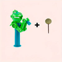 HKM-4699837 Dinosaur-Shaped Cat Teaser Stick with Catnip for Fun and Oral Health