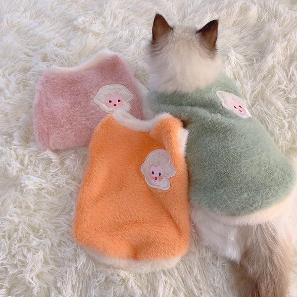 HKM-4700349 Cozy Winter Pet Plush Sweater Available in Multiple Colors and Sizes