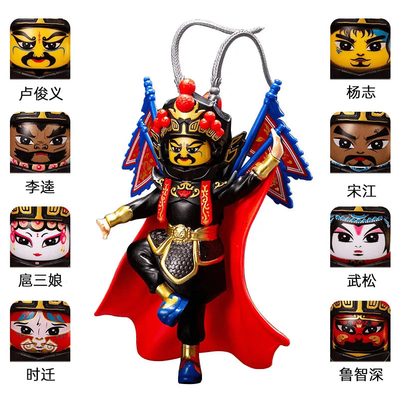 HKM-470035 Chinese Face-Changing Opera Doll Action Figure - Peking Mask PVC Model