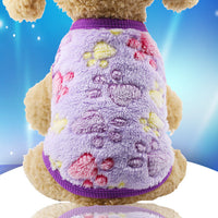 HKM-4700733 Cozy Coral Velvet Flannel Pet Clothing for Warmth and Comfort