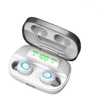 HKM-470099 True Wireless Bluetooth Headset 5.0 with Digital Display, Waterproof, Dual In-ear for Sports