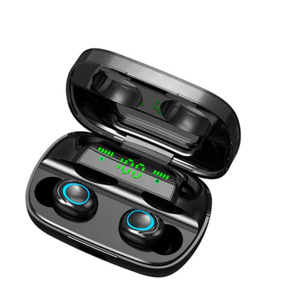 HKM-470099 True Wireless Bluetooth Headset 5.0 with Digital Display, Waterproof, Dual In-ear for Sports