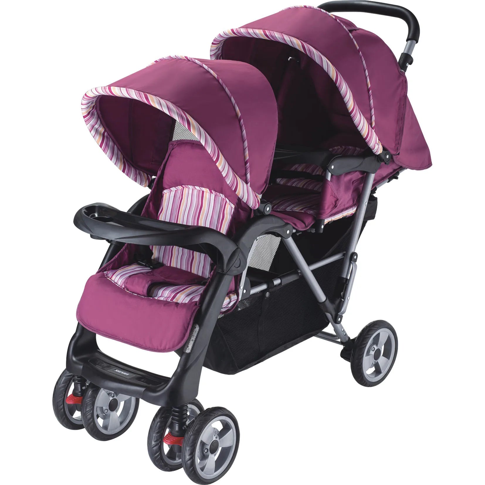 HKM-470099 Twins Double Seat Baby Stroller - M-738 Model for Convenient Twin Travel