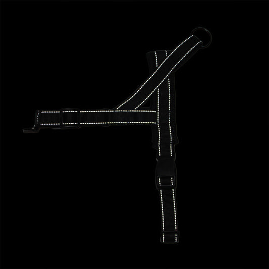 HKM-4701629 Adjustable Nylon Pet Chest Harness with Traction Rope - Reflective Safety Design, Multiple Sizes and Colors Available
