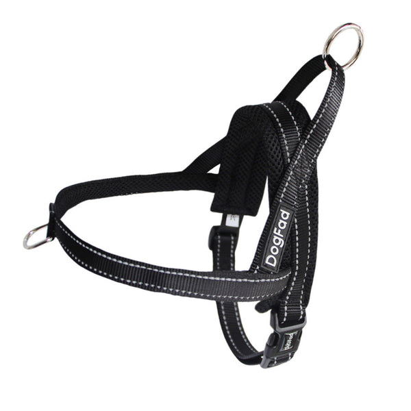 HKM-4701629 Adjustable Nylon Pet Chest Harness with Traction Rope - Reflective Safety Design, Multiple Sizes and Colors Available