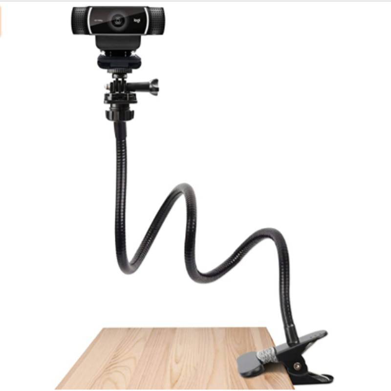 HKM-470163 Universal Hose Bracket with Metal Webcam Support and Cellphone Holder