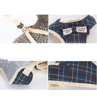 HKM-4702909 Small Dog Vest Style Bowknot Chest Strap Leash - Adjustable Nylon Traction Belt