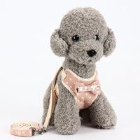 HKM-4702909 Small Dog Vest Style Bowknot Chest Strap Leash - Adjustable Nylon Traction Belt