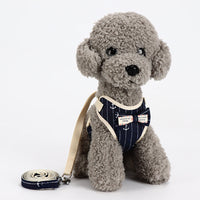 HKM-4702909 Small Dog Vest Style Bowknot Chest Strap Leash - Adjustable Nylon Traction Belt