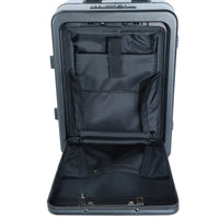 HKM-470291 Compact Black Aluminium Carry-On Trolley Case for Travel