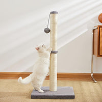 HKM-4703165 Durable Sisal Rope Cat Scratching Post with Hanging Ball Toy for Indoor Play and Claw Health