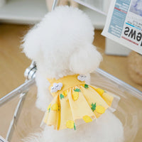 HKM-4705597 Luxury Summer Dog Dress for Small Pets - Cute Mesh Cotton Vest & Skirt for Chihuahuas and Bichons