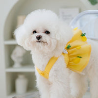 HKM-4705597 Luxury Summer Dog Dress for Small Pets - Cute Mesh Cotton Vest & Skirt for Chihuahuas and Bichons