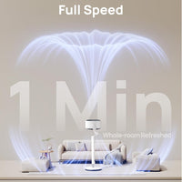 HKM-4705619 120° Omni-Directional Oscillating Pedestal Fan with Remote, 9 Speeds, 6 Modes, 20dB Noise Level, 8-Hour Timer, RGB Light