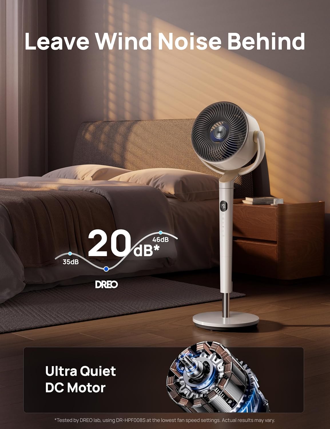 HKM-4705619 120° Omni-Directional Oscillating Pedestal Fan with Remote, 9 Speeds, 6 Modes, 20dB Noise Level, 8-Hour Timer, RGB Light