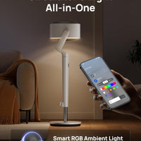 HKM-4705619 120° Omni-Directional Oscillating Pedestal Fan with Remote, 9 Speeds, 6 Modes, 20dB Noise Level, 8-Hour Timer, RGB Light
