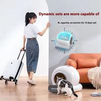 HKM-4705981 Automatic Cat Litter Box with Smart Scooper for Hassle-Free Cleaning
