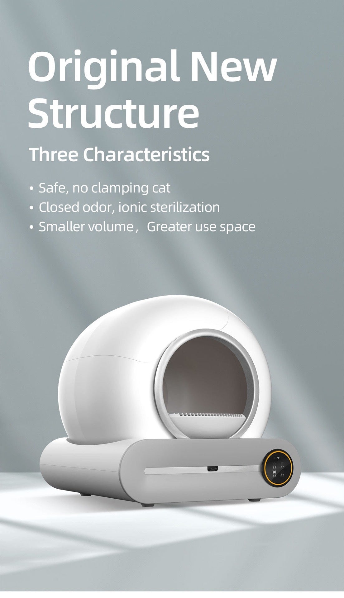 HKM-4705981 Automatic Cat Litter Box with Smart Scooper for Hassle-Free Cleaning