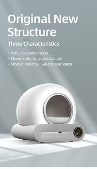 HKM-4705981 Automatic Cat Litter Box with Smart Scooper for Hassle-Free Cleaning
